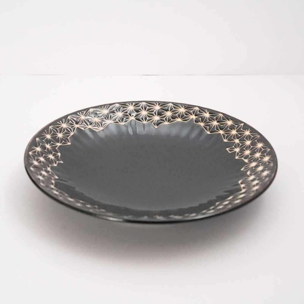 Hemp Leaf Salad Plate - Dark Green