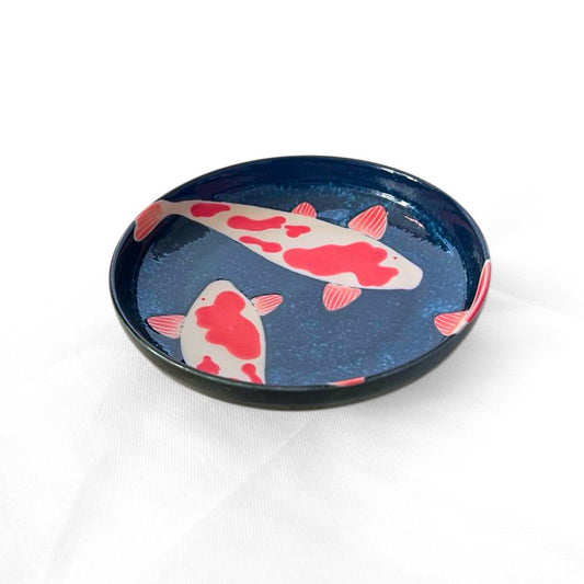 Japanese Koi Fish Dinner Plate - side2a - Hey Soul Hugs
