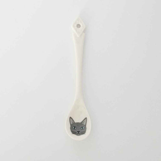 Japanese Porcelain Cat Tea Spoon