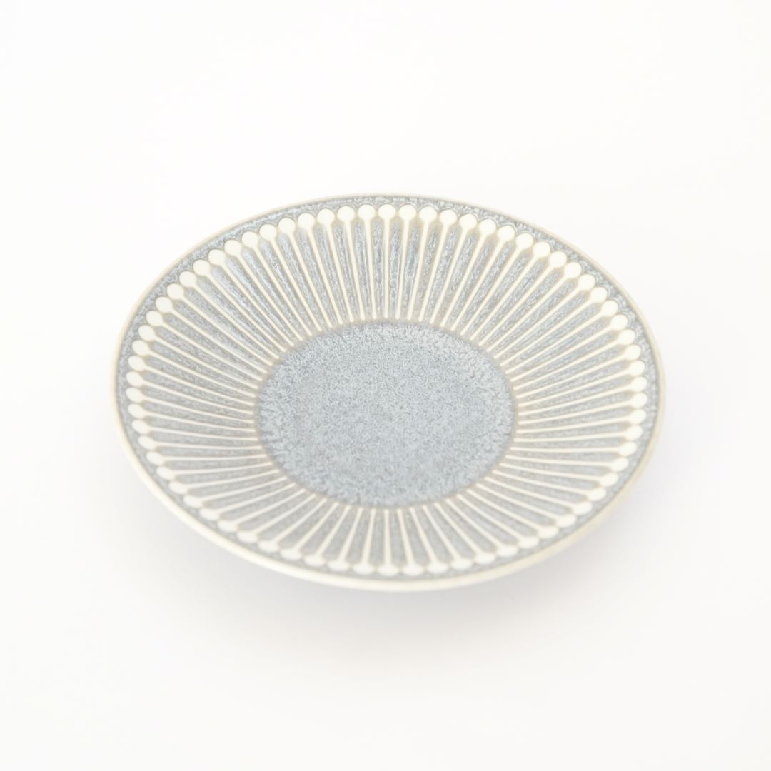 Mino Ware Jugusa Side Plate - grey - side