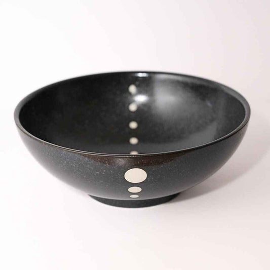 Mino Ware Polka Dot Large Ceramic Ramen Bowl