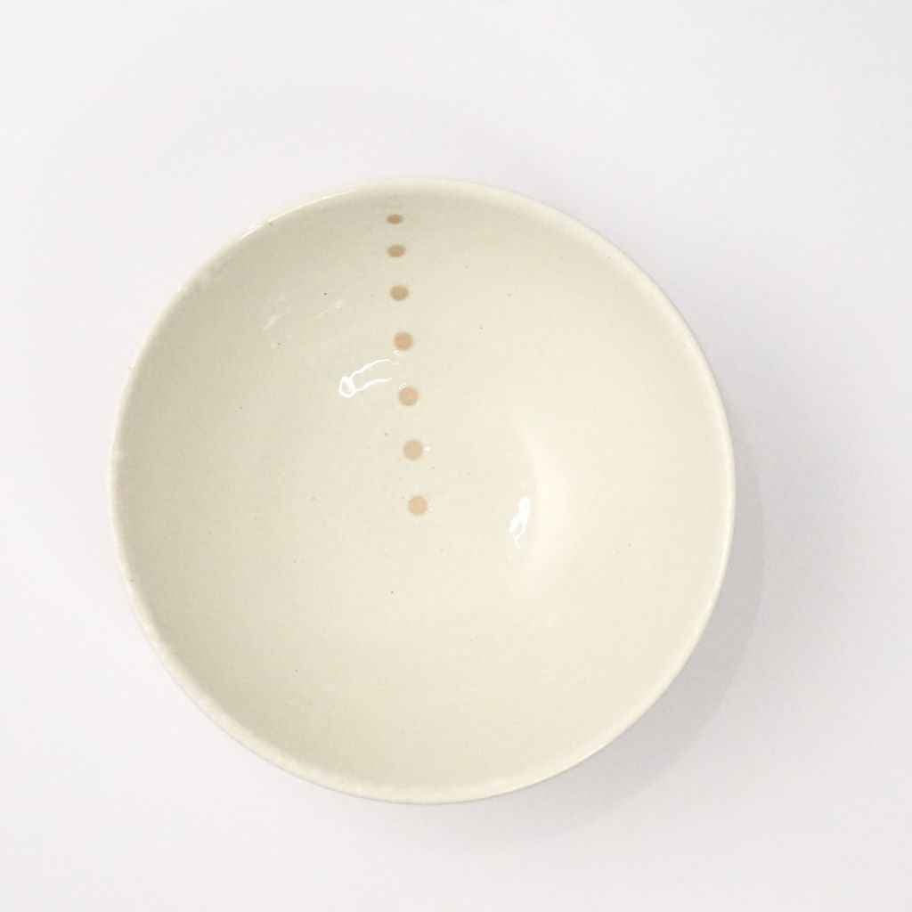 Mino Ware Polka Dot Ceramic Ramen Bowl