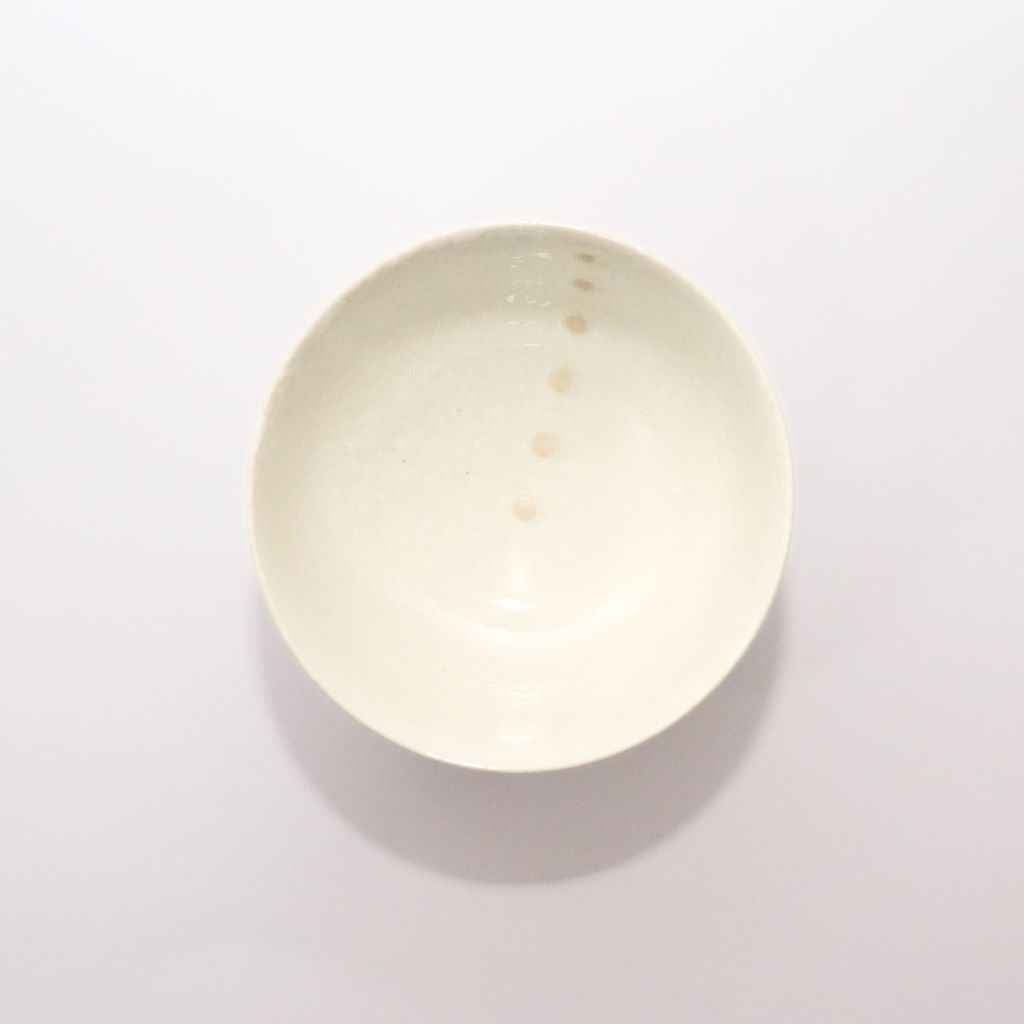 Polka Dot Porcelain Small Bowl - White