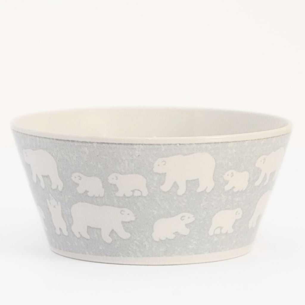 White Bear Ceramic Soup Bowl - grey