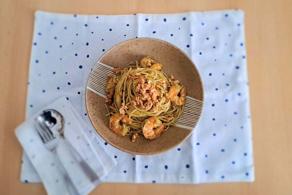 Pesto King Prawn Pasta Recipe