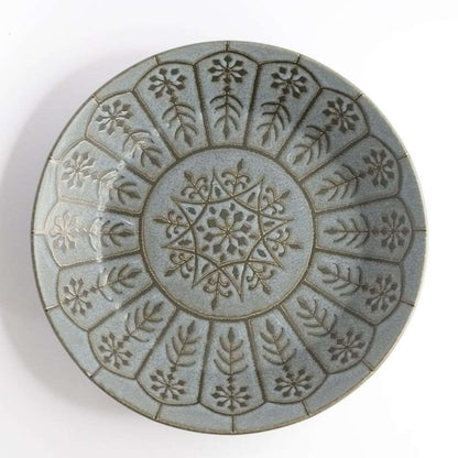 Arabesque Ceramic Dinner Plate Grey top