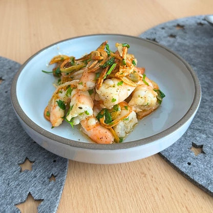 Ceramic Round Oven Dish Grey-food