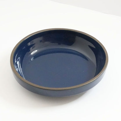 Ceramic Round Oven Dish - Navy Blue - side