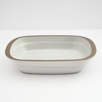 Ceramic rectangular Oven Dish - Grey - side