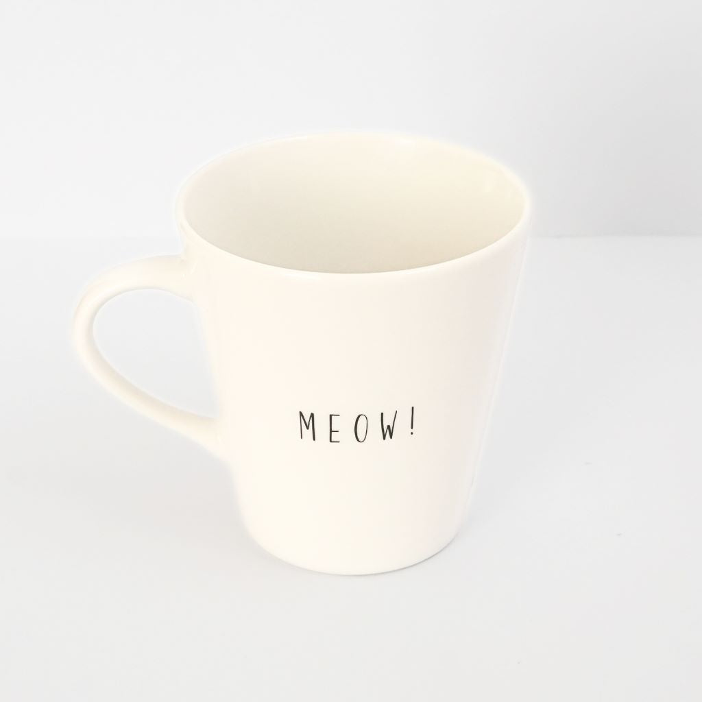 Cute Cat Triangular Mug - Grey - back