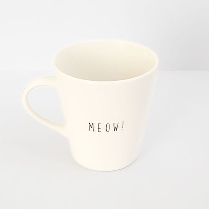 Cute Cat Triangular Mug - Grey - back