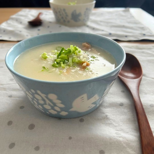 FLYING BIRD CERAMIC SOUP BOWL SKY BLUE-FOOD