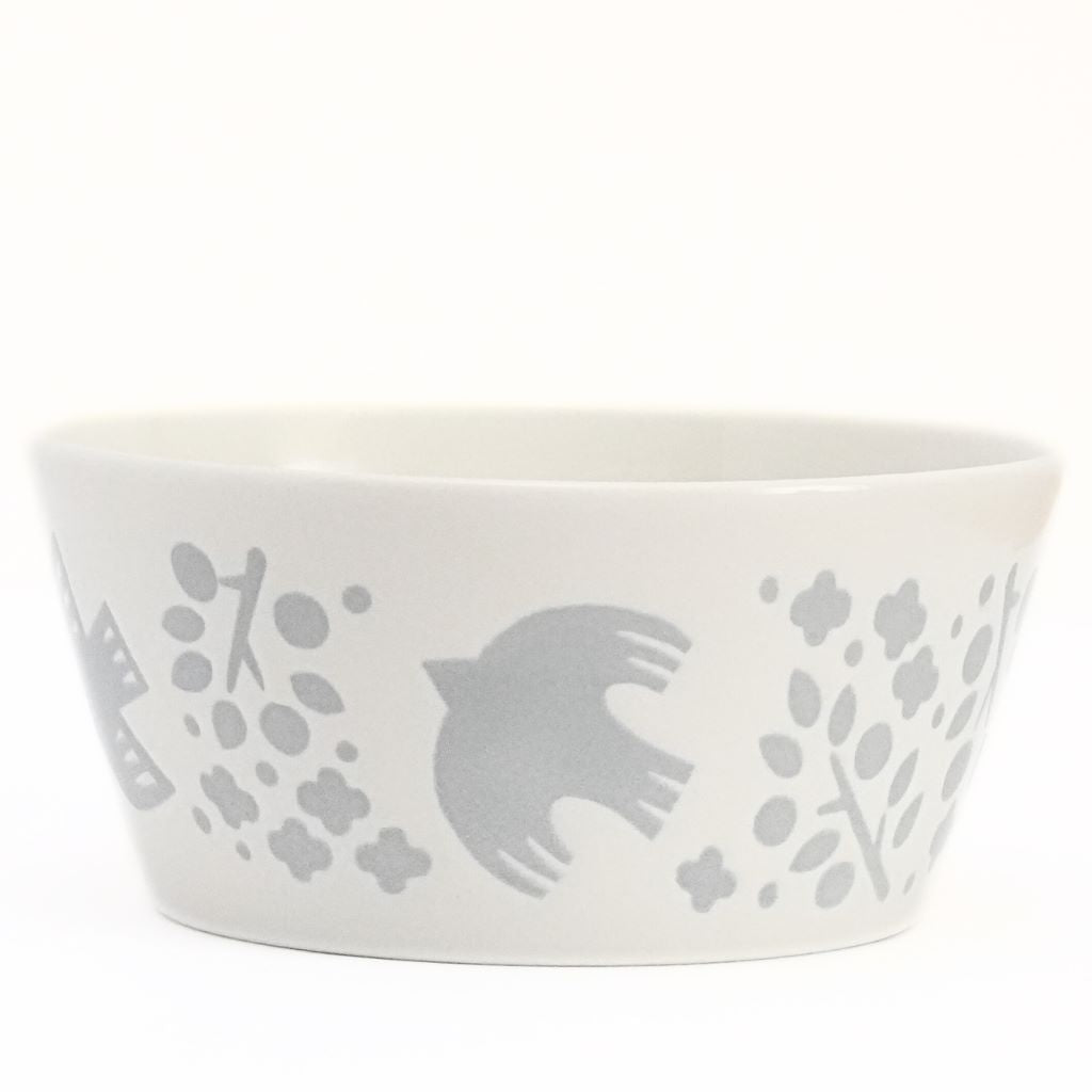 Flying Bird Ceramic Soup Bowl - white