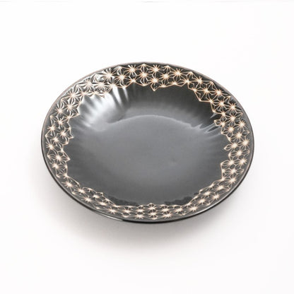 Hemp Leaf Salad Plate - Dark Green - top