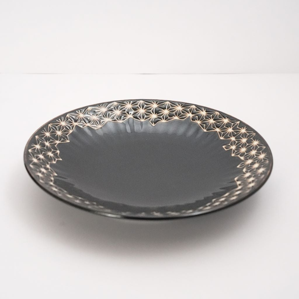 Hemp Leaf Salad Plate - Dark Green - side