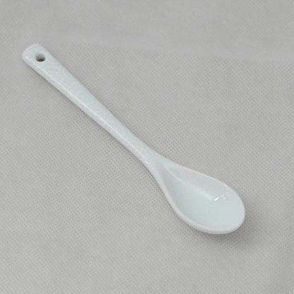 Japanese Karakusa Pattern Porcelain Tea Spoon - White top