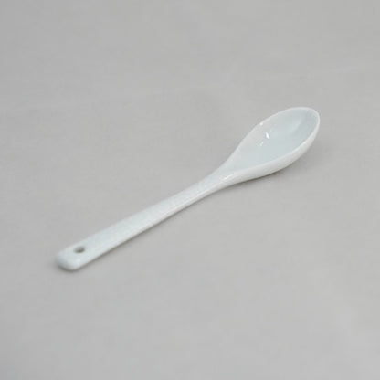 Japanese Karakusa Pattern Porcelain Tea Spoon - White