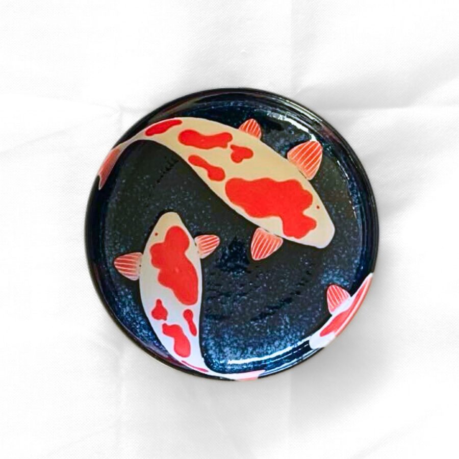 Japanese Koi Fish Dinner Plate - topa - Hey Soul Hugs