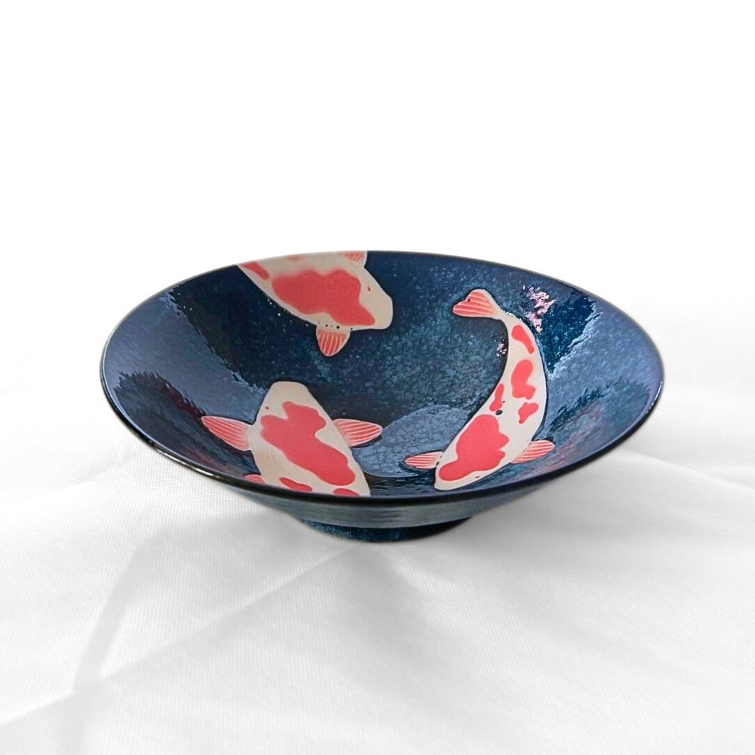 Japanese Koi Fish Salad Bowl - side1a - Hey Soul Hugs