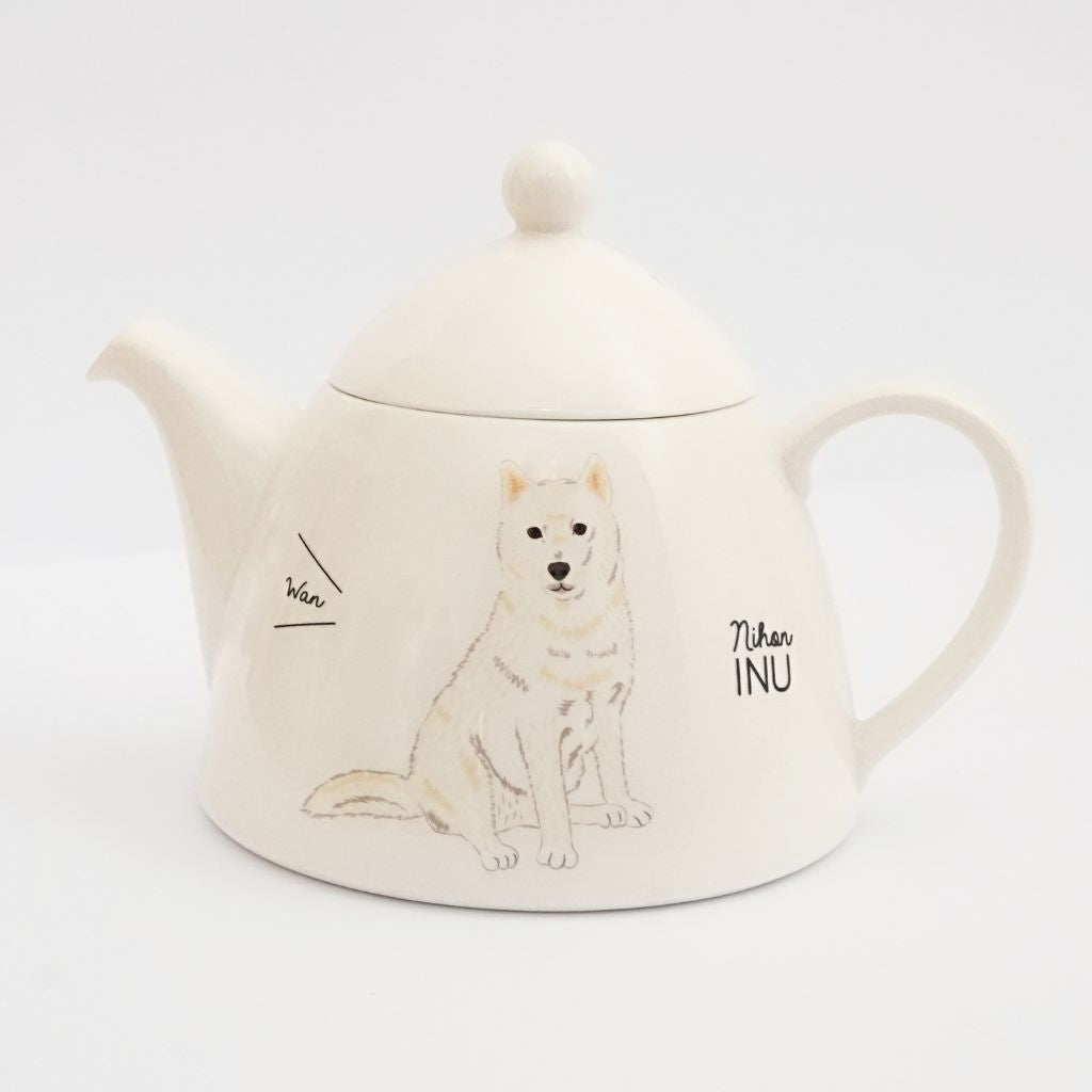 Japanese Porcelain Dog Teapot - Hokkaido Inu