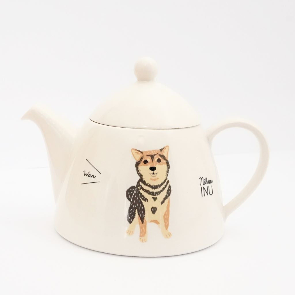 Japanese Porcelain Dog Teapot - Shiba Inu