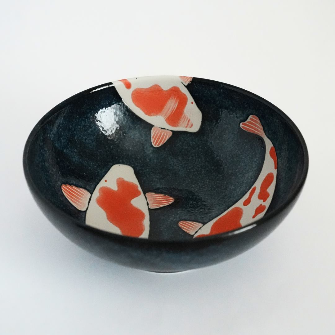 Japanese Koi Fish Ramen Bowl - another side