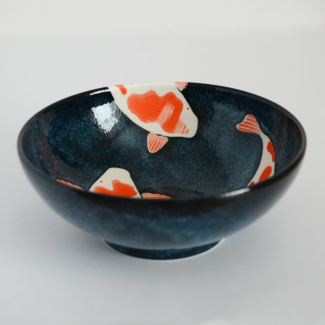 Japanese Koi Fish Ramen Bowl - side