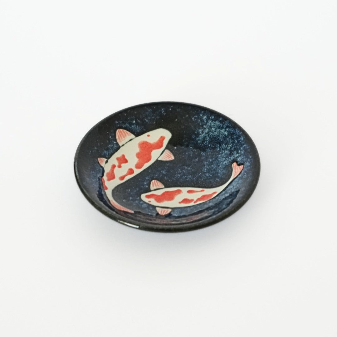 Japanese Koi Fish Small Plate - side