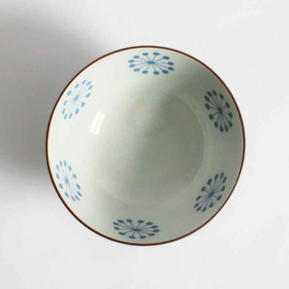 Japanese Porcelain Floral Pattern Rice Bowl