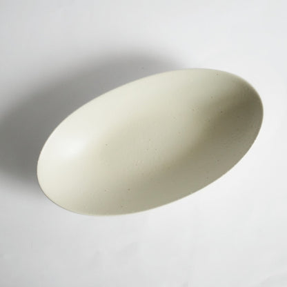 Mino Ware Main Dish Oval Bowl - White Top