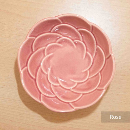 Mino Ware Floral Serving Bowl Rose