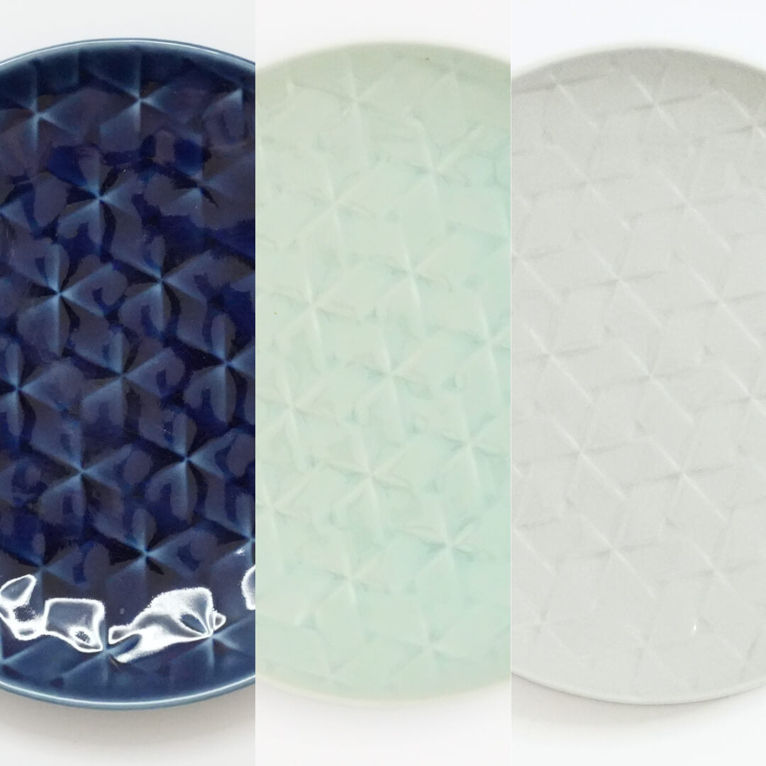 Mino Ware Rhombus Pattern Salad Plate