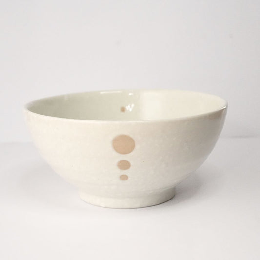 Mino Ware Polka Dot Ceramic Ramen Bowl