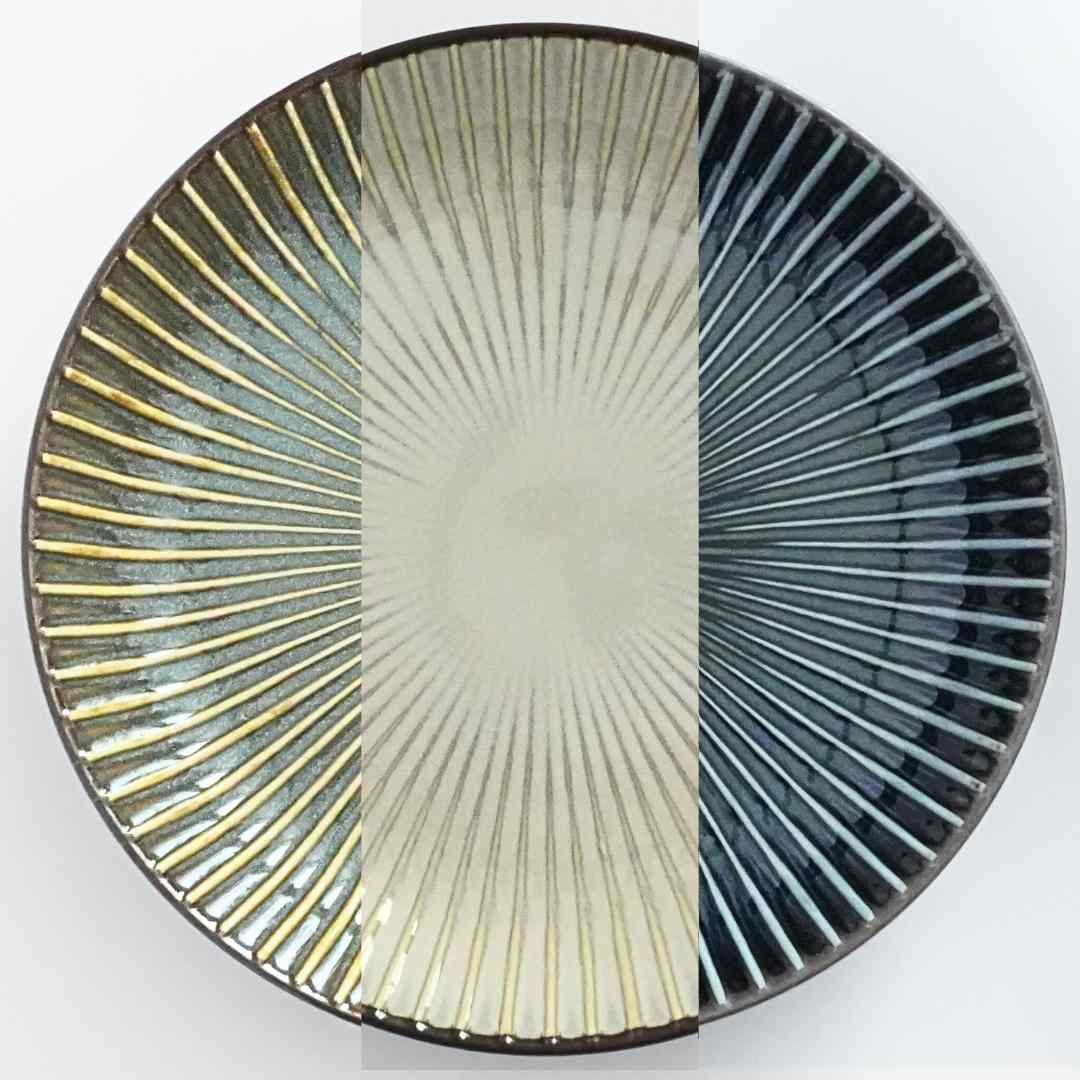 Sendan Mino Ware Ceramic Dinner Plate - three colours
