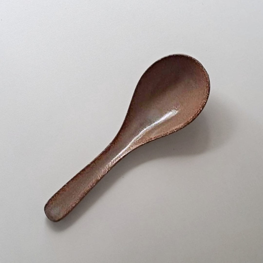 Seto Ware Japanese Soup Spoon- Brown- Top