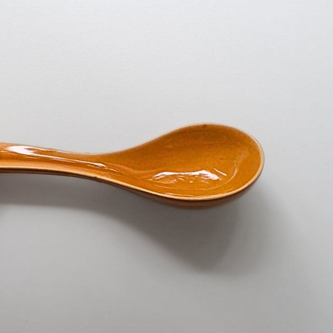 Seto Ware Japanese Soup Spoon- Yellow