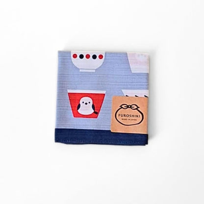 Teacup & Snow Bird Japanese Furoshiki Wrapping Cloth