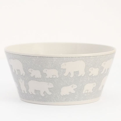 White Bear Ceramic Soup Bowl - grey