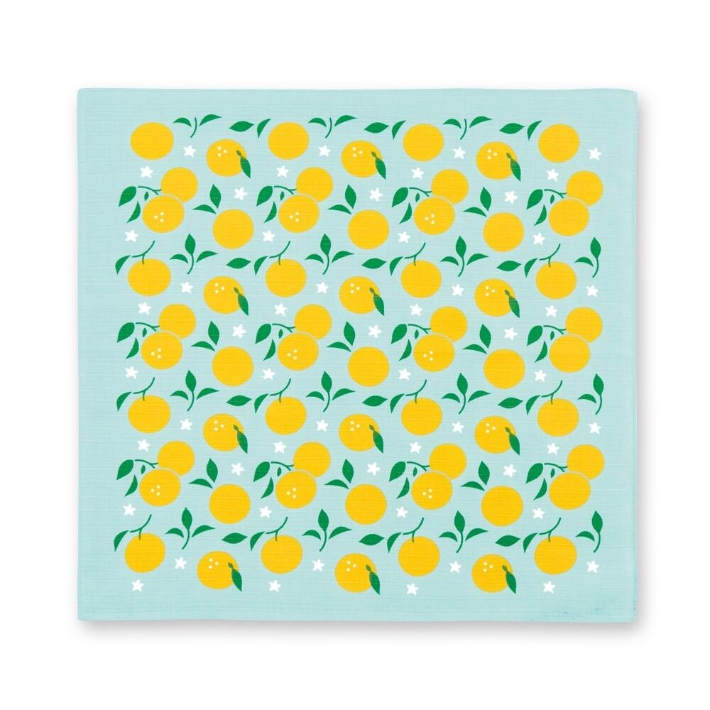 Yuzu Citrus Blossom Japanese Furoshiki Wrapping Cloth