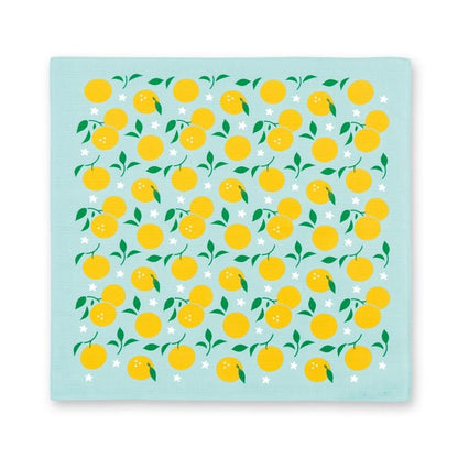 Yuzu Citrus Blossom Japanese Furoshiki Wrapping Cloth